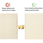 Blisstime 100pcs 3 x 3 Inches Unfinished Wood Squares Pieces, 3mm 1/8" Natural Plywood Sheets Wood Coasters Wooden Square Cutouts for Crafts, Painting, DIY, Engraving and Carving, Home Decor