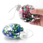 Kingrol 15 Pack Ornament Discs, 3.15 Inch Clear Plastic Fillable Ornament Ball for DIY Craft Projects, Christmas, Wedding, Party, Home Decor