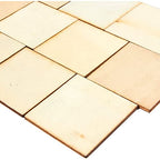 Juvale 60 Pieces 2x2 Wood Squares for DIY Crafts, Unfinished Wooden Cutout Tiles for Painting