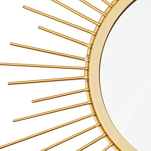 Uaussi 3 Pack Sunburst Wall Mirror Metal Wall Mounted Mirrors Bling Home Decorative Hanging Wall Art for Living Room Bedroom-Sunburst Gold