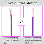 1mm Stretchy Bracelet String, Sturdy Rainbow Elastic String Elastic Cord for Jewelry Making, Necklaces, Beading and Crafts