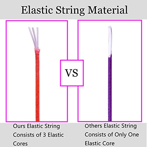 1mm Stretchy Bracelet String, Sturdy Rainbow Elastic String Elastic Cord for Jewelry Making, Necklaces, Beading and Crafts