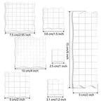 7 Pieces Acrylic Stamp Blocks Set Clear Stamping Blocks Tools with Grid and Grip, Decorative Stamp Blocks for Kids Scrapbooking Crafts Making, DIY Crafts Ornaments