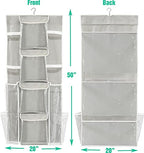 Simple Houseware Double-Sided Hanging Gift Wrap Organizer Storage Pockets, (Set of 1)