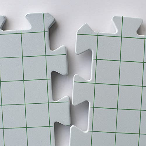 Boye Interlocking Needlepoint, Knitting, and Crochet Blocking Boards, 12'' W x 12'' L, White, 4 Pc