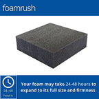 FoamRush 1" x 24" x 72" Charcoal High Density Upholstery Foam Cushion (Upholstery Sheet, Foam Padding, Seat Replacement, Chair Cushion Replacement, Square Foam, Wheelchair Seat Cushion) Made in USA