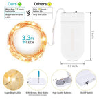 YOEEN 20 Pack Fairy Lights Battery Operated 3.3ft 20 LED Mini String Lights Copper Wire Firefly Starry Lights for Mason Jars Wedding Centerpieces Party Christmas Decor, Warm White