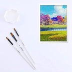 GETHPEN Filbert Paint Brushes Set, 12 PCS Artist Brush for Acrylic Oil Watercolor Gouache Artist Professional Painting Kits with Synthetic Nylon Tips White