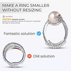 Ring Sizer Adjuster for Loose Rings - 12 Pack, 2 Sizes for Different Band Widths – Silicone Ring Size Adjuster - Invisible Ring Guards for Women and Men by 5 STARS UNITED