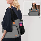 Luxja Embroidery Project Carrying Bag, Embroidery Kits Storage Bag (Bag Only), Gray