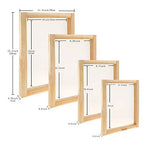 Caydo 31 Pieces Screen Printing Starter kit Include 4 Different Size of Wood Silk Screen Printing Frame with 110 Mesh, Squeegees, Inkjet Transparency Film, Ink Knife, Gloves and Mask Tape