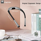 Glocusent LED Neck Reading Light, Book Light for Reading in Bed, 3 Colors, 6 Brightness Levels, Bendable Arms, Rechargeable, Long Lasting, Perfect for Reading, Knitting, Camping, Repairing