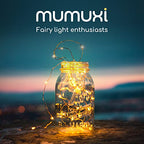 MUMUXI LED Fairy Lights Battery Operated String Lights [12 Pack] 7.2ft 20 Battery Powered LED Lights | Mini Lights, Centerpiece Table Decorations, Wedding Party Bedroom Mason Jar Christmas, Warm White