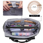 Luxja Embroidery Project Carrying Bag, Embroidery Kits Storage Bag (Bag Only), Gray