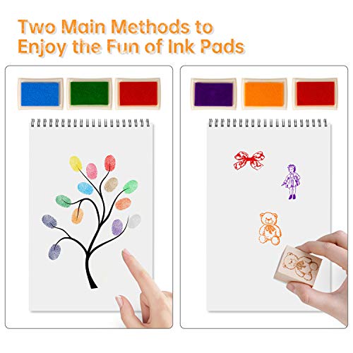 Ink Pad, 15 Colors Finger Washable Stamp Pads for Kids