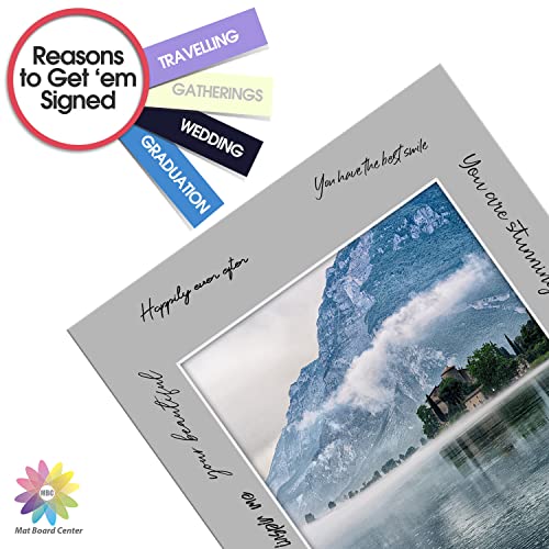 Mat Board Center, Pack of 20 11x14 MIXED COLORS White Core Picture Mats for 8x10 Photos pictures and prints.