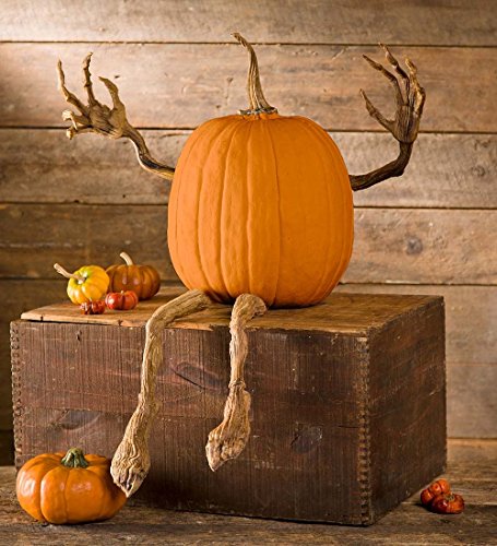 Plow & Hearth Set of 4 Bendable Pumpkin Arms and Legs | Create Whimsical Halloween Decor | Spooky Vine Design | Includes 2 arms and 2 Legs