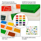 Ink Pad, 15 Colors Finger Washable Stamp Pads for Kids