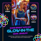 Glow Sticks Party Pack - 240 PCS Includes, 100 Pcs 8' Glow sticks,10 Pcs Ultra-Bright 6' Glow Sticks, And All Exciting Accessories – Create Glow In The Dark Necklaces, Bracelets, Glasses, Headbands, Balls, Flowers