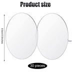 30 Pieces Acrylic Disc Clear Acrylic Circle Blanks Round Acrylic Sheets Transparent Acrylic Ornaments Blanks Round Acrylic Disk for Halloween Christmas Thanksgiving Day DIY Projects Crafts (3.5 Inch)