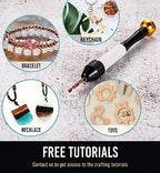 Pin Vise Small Hand Drill for Jewelry Making - Craft911 Manual Craft Drill Sharp HSS Micro Mini Twist Drill Bits Set for Resin, Rotary Tools for Wood, Jewelry, Plastic, Miniature - Golden
