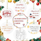 Sublimation Ceramic Ornaments Sublimation Ornament Blanks Bulk Ceramic Discs Ornament for Heat Press Printing White Round Porcelain Ornament Personalized Xmas Tree Ornament (White-12PC)