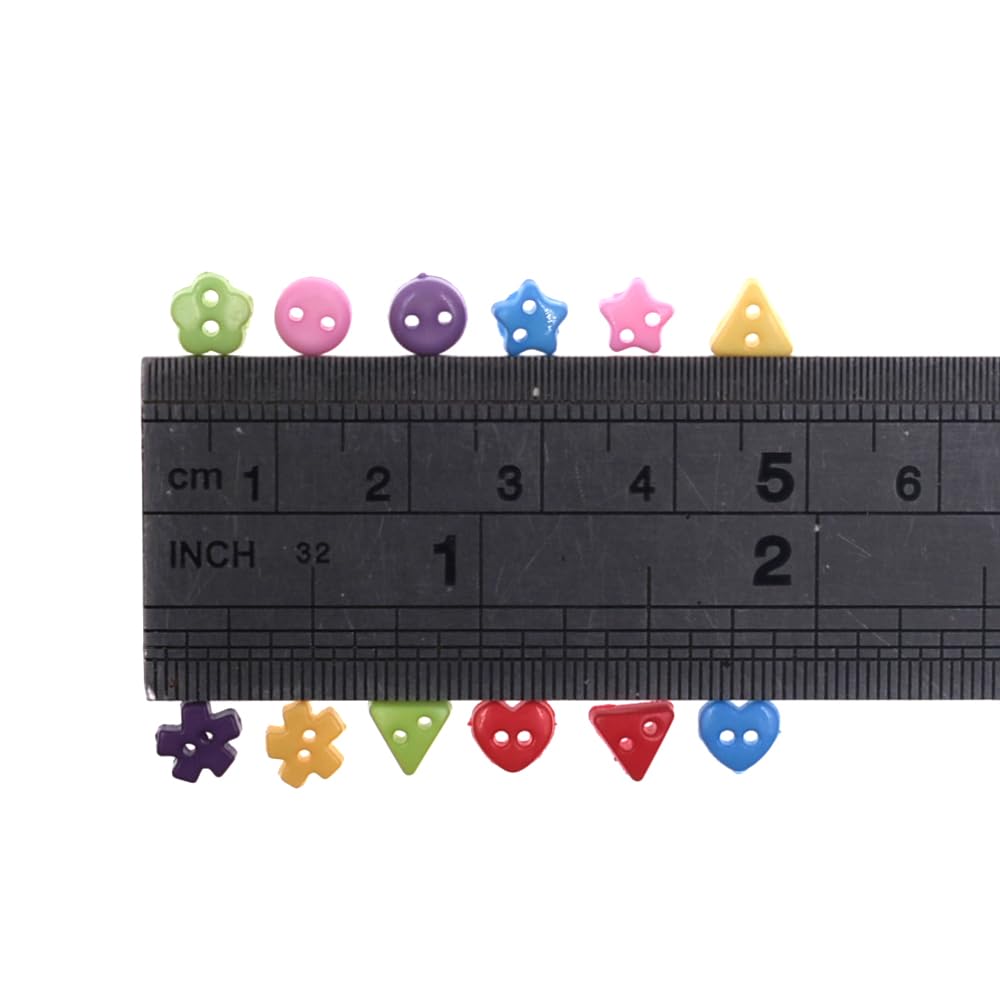 6mm 100Pcs Mixed Color and Style Mini Buttons for DIY Handmade Craft Art Sewing Doll Cloth Buttons