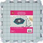 Boye Interlocking Needlepoint, Knitting, and Crochet Blocking Boards, 12'' W x 12'' L, White, 4 Pc