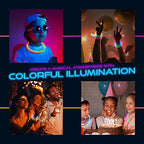 Glow Sticks Party Pack - 240 PCS Includes, 100 Pcs 8' Glow sticks,10 Pcs Ultra-Bright 6' Glow Sticks, And All Exciting Accessories – Create Glow In The Dark Necklaces, Bracelets, Glasses, Headbands, Balls, Flowers