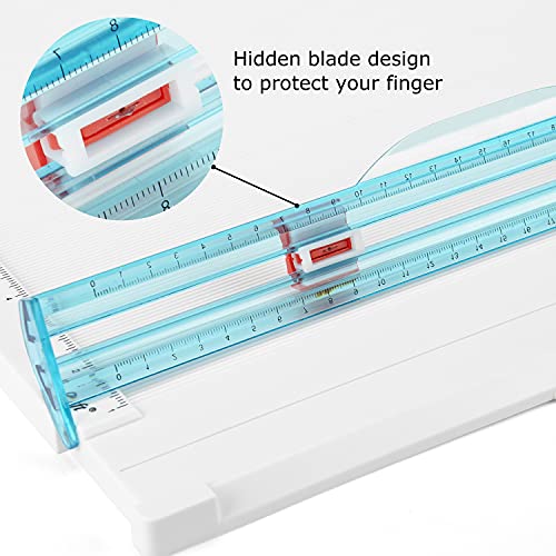 Craft Paper Trimmer and Scoring Board: Ecraft 12 x 12inch Paper Trimmer Cutter Score Board, Scoring Tool with Paper Folding, for Making Scrapbooking, Cards, Envelope, Coupons and Photo