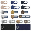Ceryvop 18PCS Button Extenders for Jeans, Pants Waist Button Extender for Women Men, Ceryvop Jeans Button Extender Stretchy Waist Extension, 6 Sizes Pants Button Waistband Extender