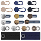 Ceryvop 18PCS Button Extenders for Jeans, Pants Waist Button Extender for Women Men, Ceryvop Jeans Button Extender Stretchy Waist Extension, 6 Sizes Pants Button Waistband Extender