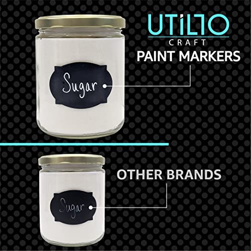 White Paint Marker (8-Pack) 2-3mm Medium Tip - Perfect for Fabrics and Touch-Ups! | Bold Color+100% Coverage | For Stone, Wood, Glass, Canvas, Metal, etc. | White Paint Pens | White Acrylic Paint Pens