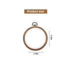 8 Pcs/Set Mini Embroidery Hoops 3 Inch Round Imitated Wood Plastic Display Frame Reusable Circle Cross Stitch Hoop Ring for Art Craft Sewing and Hanging Ornaments Home Decor