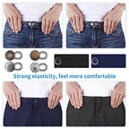 Ceryvop 18PCS Button Extenders for Jeans, Pants Waist Button Extender for Women Men, Ceryvop Jeans Button Extender Stretchy Waist Extension, 6 Sizes Pants Button Waistband Extender
