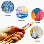 24 Pack Mini Canvas Panels 4x4 Artist Canvas Boards, Double-Wrapped Acid Free Small Art Canvas Value Pack for Oil & Acrylic Painting.
