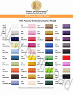 40 Colors Compatible with Brother Polyester Embroidery Machine Thread Kit 500M (550Y) Each Spool Compatible with Brother Babylock Janome Singer Pfaff Bernina Embroidery & Sewing Machine