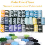 Dragon Latch Hook Rug Kits for Adult, DIY Rug Crochet Making Kits with Pre-Printed Canvas and Latch Hook Tool and Enough Yarn, 20x15in