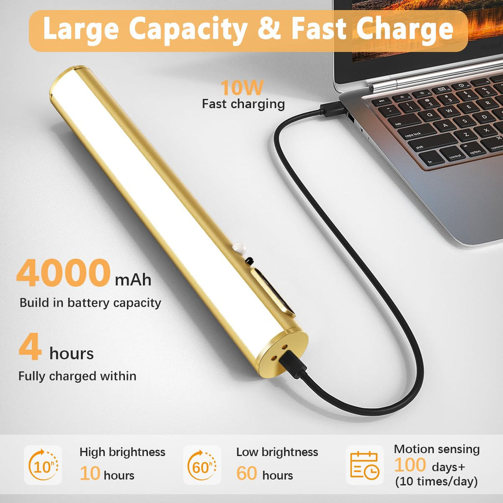 Hapfish Rechargeable Motion-Sensor Picture Light — Gold