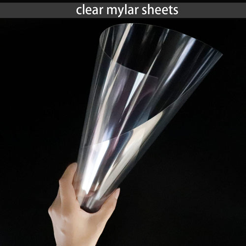 24 Pack 4 Mil Clear Mylar Stencil Sheets, 12" x 12" Blank Reusable Plastic Template Sheets for Cricut, Laser Cutting, Gyro-Cut Tool Template Material