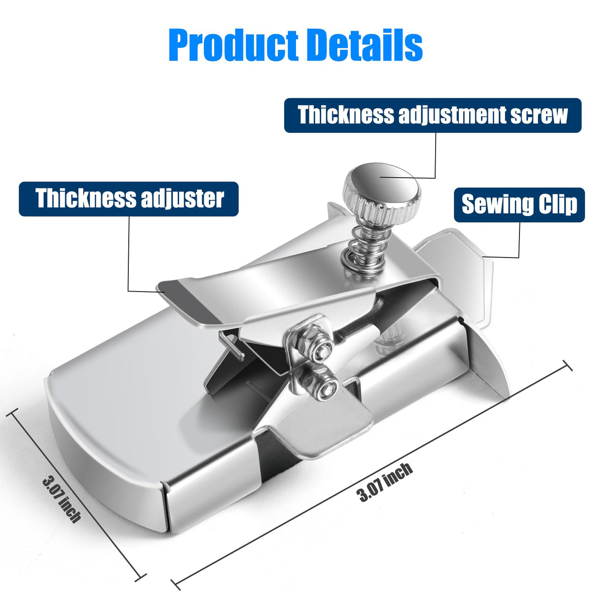 Upgraded Magnetic Seam Guide for Sewing Machine, Magnetic Seam Guide with Clip, Universal Seam Guide, Hemmer Guide, Multifunctional Hem Guide for Sewing Machine, Sewing Supplie Accessories
