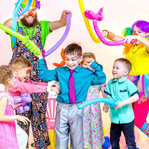 Latex Twisting Balloons, 260 N Balloons Kit for Balloon Animals with 2 Pumps, Professional Long Balloons to Make Animal for Birthday Party Clowns Wedding Decorations 100 Pcs