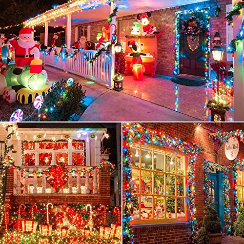 FULLBELL Easter Decorations, Easter Lights 66 FT 200 LED Spring Deco for Indoor Outdoor Backyard Tree Party Cafe Patio Home Room Festival Chirstmas (Transparent Wire-Multi Color)
