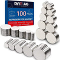 DIYMAG 100Pcs 5 Different Sizes Small Refrigerator Magnets, Tiny Round Disc Fridge Magnets for Office, Hobbies, Crafts, Whiteboard, Dry Erase Board and Push Pins