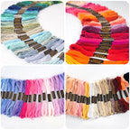 150 Color Skeins Rainbow Color Embroidery Floss，Cross Stitch Threads, Bracelet Yarn, Craft Floss