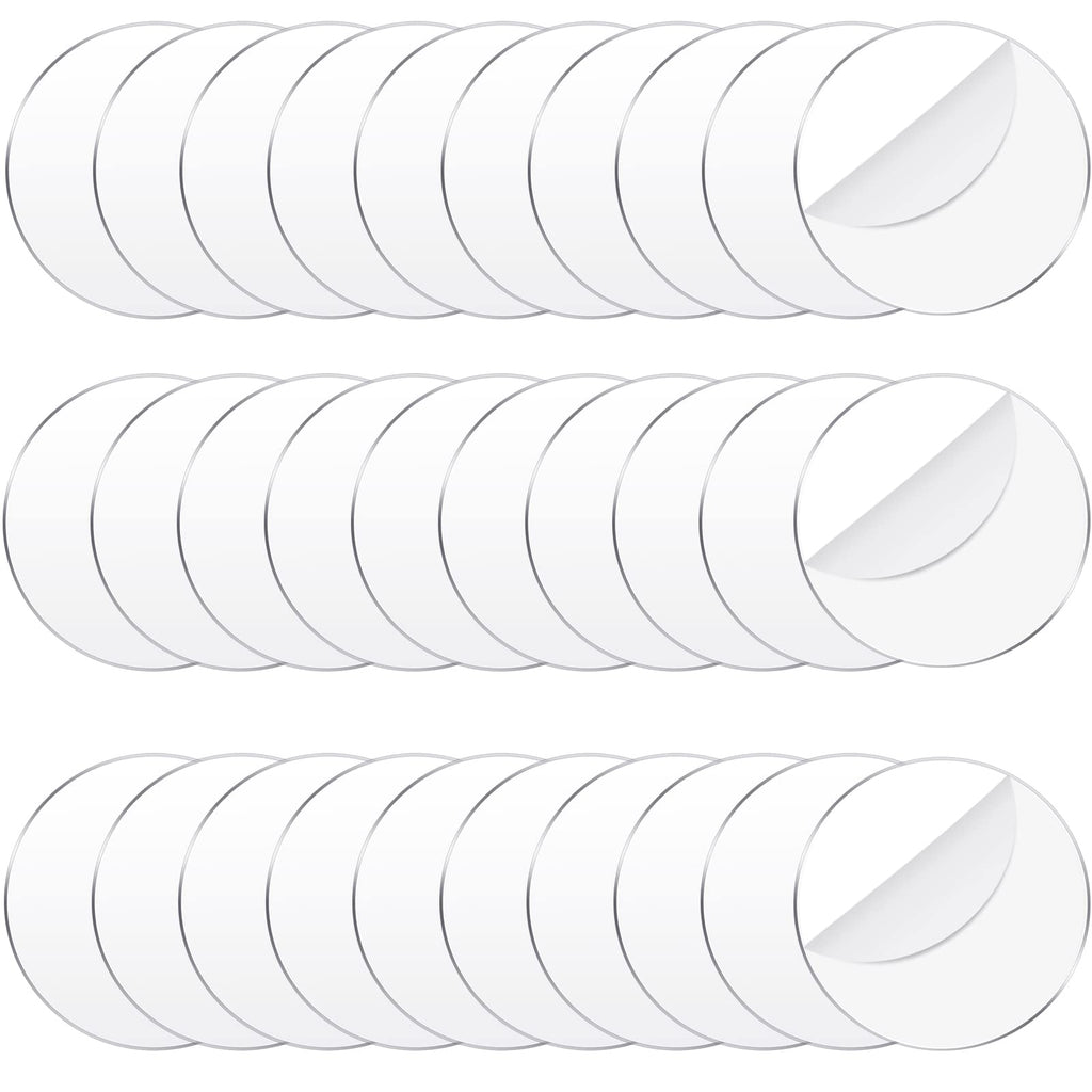 30 Pieces Acrylic Disc Clear Acrylic Circle Blanks Round Acrylic Sheets Transparent Acrylic Ornaments Blanks Round Acrylic Disk for Halloween Christmas Thanksgiving Day DIY Projects Crafts (3.5 Inch)
