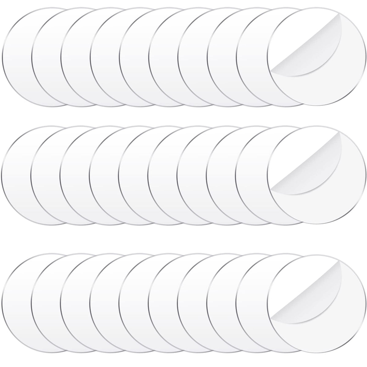 30 Pieces Acrylic Disc Clear Acrylic Circle Blanks Round Acrylic Sheets Transparent Acrylic Ornaments Blanks Round Acrylic Disk for Halloween Christmas Thanksgiving Day DIY Projects Crafts (3.5 Inch)