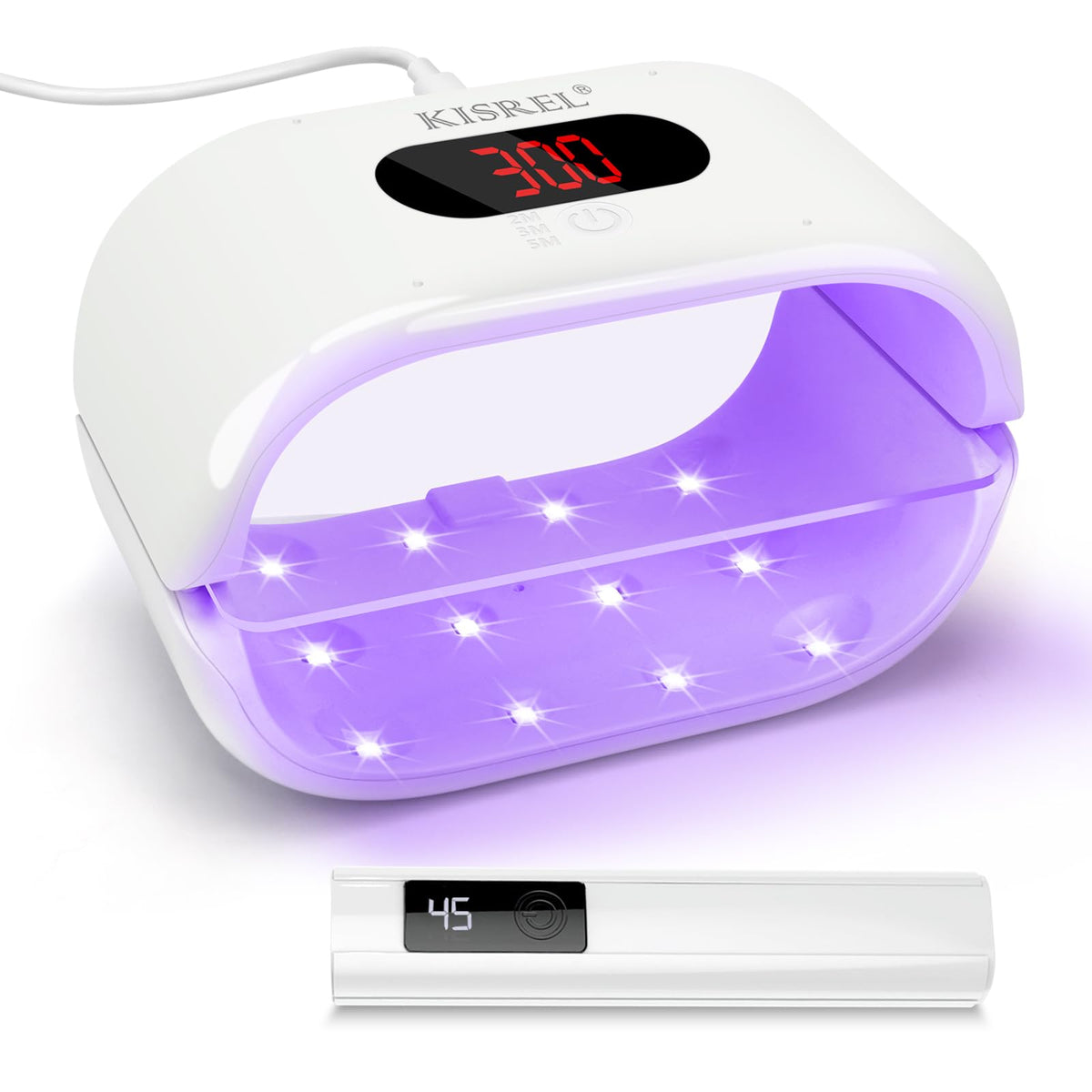 UV Light for Resin, Large Double-Sided Light with UV Flashlight, 2-in-1 Detachable Resin Curing Machine, 3-Speed Digital Display, 36w Fast Curing Lamp for Crafts, Jewellery Making