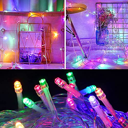 FULLBELL Easter Decorations, Easter Lights 66 FT 200 LED Spring Deco for Indoor Outdoor Backyard Tree Party Cafe Patio Home Room Festival Chirstmas (Transparent Wire-Multi Color)