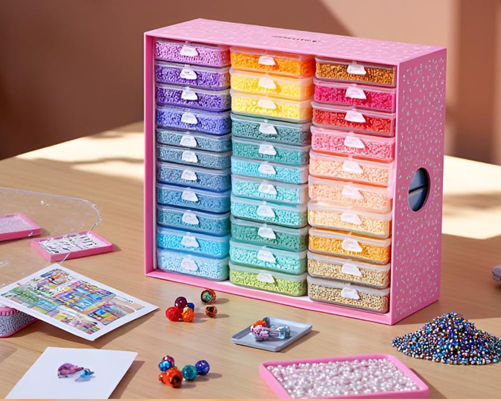 Maxuni 50-Piece Diamond Painting Storage Tray Set